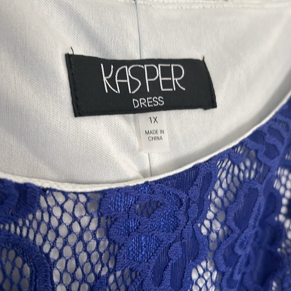 🎈3/$25🎈NWT Kasper 1X Laurissa Lace Sheath Dress - Picture 5 of 8